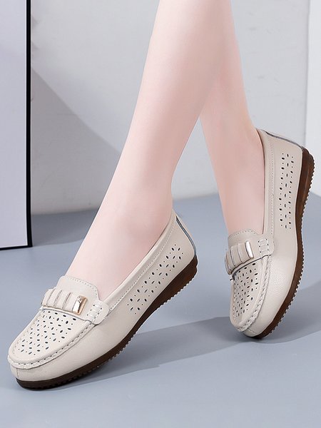 

Metal Buckle Super Soft and Comfortable Loafers, Color3, Flats