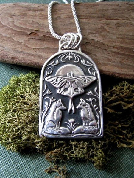 

Ethnic Vintage Silver Animal Pattern Embossed Necklace Sweater Chain Boho Jewelry, Necklaces