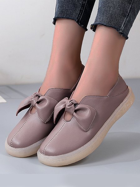 

Bow Soft Lightweight Casual Shoes, Cameo, Flats