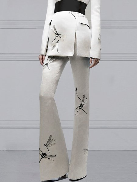 

Regular Fit Dragonfly Elegant Fashion Pants, As picture, Pants