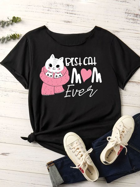 Lilicloth X Manikvskhan Best Cat Mom Ever Women's T-Shirt, Black, T-shirts