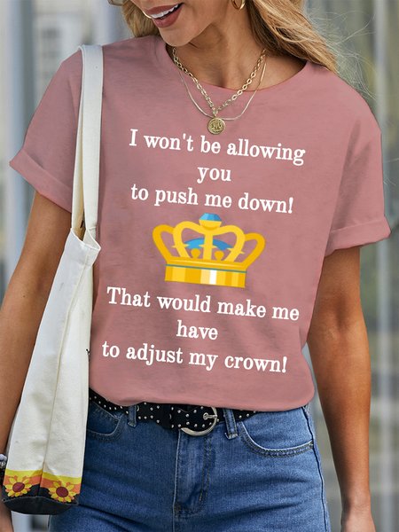 

Lilicloth X Jennifer J I Won't Be Allowing You To Push Me Down Women's T-Shirt, Pink, T-shirts