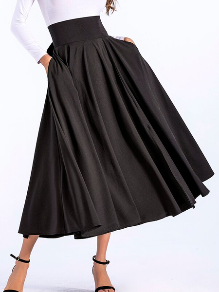 

Regular Fit Elegant Skirt, Black, Skirts