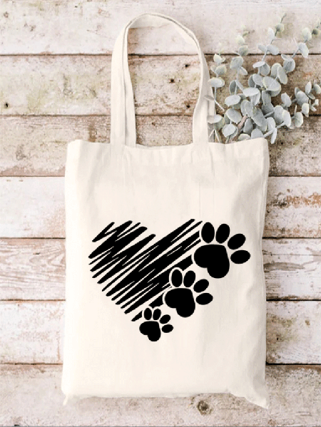 

Valentine's Day Shopping Tote, Beige, Bags