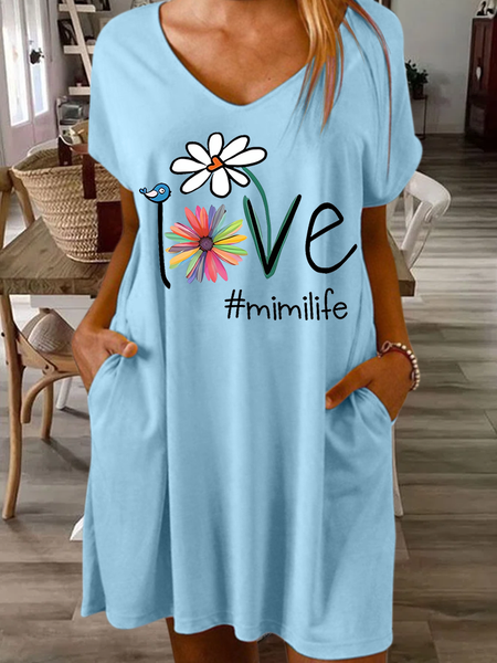 

Women's Love Mimi Loose Casual Dress, Light blue, Dresses
