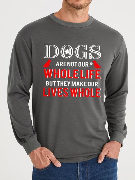 

Lilicloth X Y Dog Are Not Our Whole Life Men's Sweatshirt, Gray, Hoodies&Sweatshirts