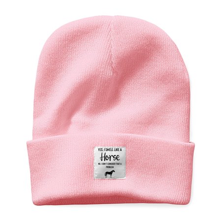 

Yes I Smell Like A Horse Animal Beanie Hat, Pink, Hats
