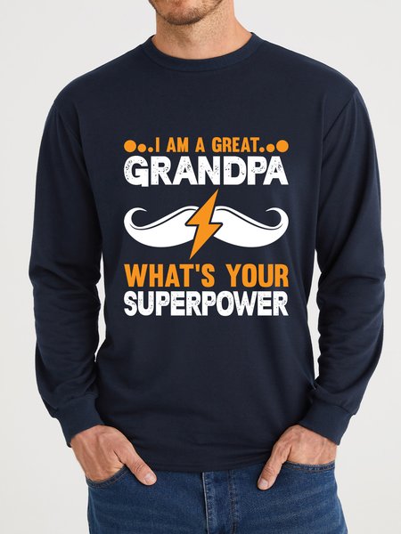 

Lilicloth X Jessanjony I Am A Great Grandpa What's Your Superpower Men's Sweatshirt, Blue, Hoodies&Sweatshirts