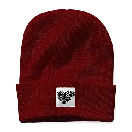 

Heart Valentine's Day Beanie Hat, Wine red, Hats