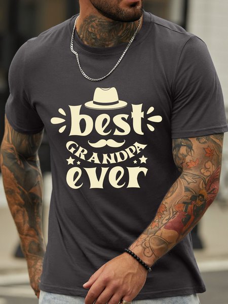 

Lilicloth X Jessanjony Best Grandpa Ever Men's T-Shirt, Deep gray, T-shirts