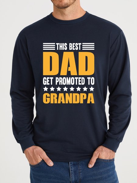 

Lilicloth X Jessanjony This Best Dad Get Promoted To Grandpa Men's Sweatshirt, Blue, Hoodies&Sweatshirts