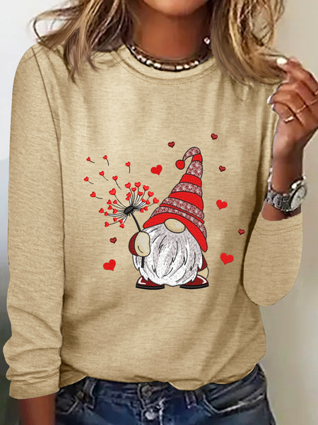 

Women‘s Gnome Regular Fit Heart Long sleeve Top, Khaki, Shirts & Blouses