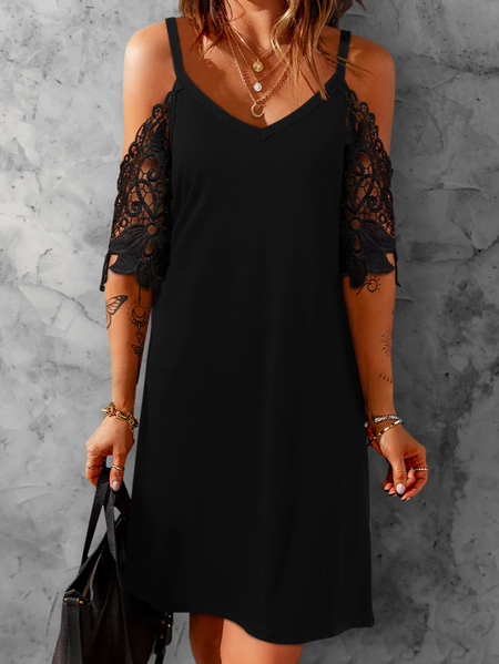 

Plain Casual Dress, Black, Dresses