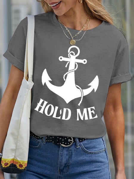 

Women’s Hold Me Couple Loose Casual T-Shirt, Gray, T-Shirts