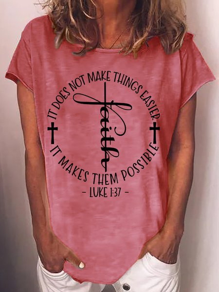 

Women's Text Letters Short Sleeve Tee T-shirt Crew Neck Casual Summer Top, Red, T-Shirts