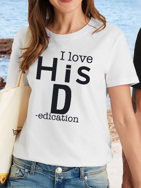 

Couple I Love Her P I Love His D Matching Couple Gift T-shirt, White, T-Shirts