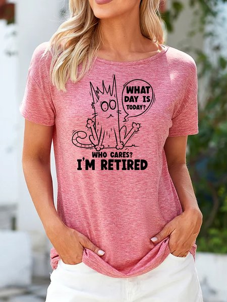 

Lilicloth X Manikvskhan What Day Is Today Who Cares I’m Retired Women's T-Shirt, Red, T-shirts