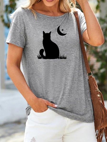 

Lilicloth X Manikvskhan Black Cat Women's T-Shirt, Gray, T-shirts