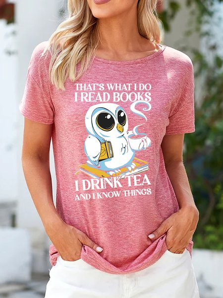 

Lilicloth X Manikvskhan That’s What I Do I Read Books I Drink Tea And I Know Things Women's T-Shirt, Red, T-shirts