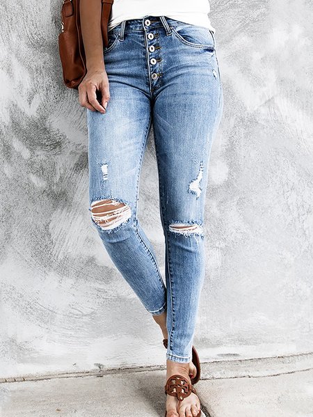 

Casual Regular Fit Denim Jeans, Blue, Jeans
