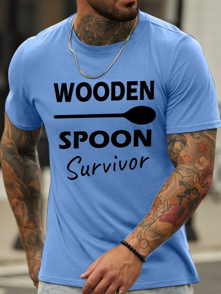 

Lilicloth X Hynek Rajtr Wooden Spoon Survivor Men's T-Shirt, Light blue, T-shirts