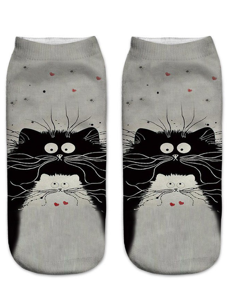 

Cute Cat 3D Printed Socks, Socks & Tights