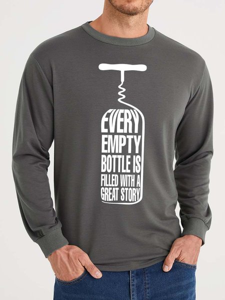

Lilicloth X Y Every Empty Bottle Is Filled With A Great Story Men's Sweatshirt, Gray, Hoodies&Sweatshirts