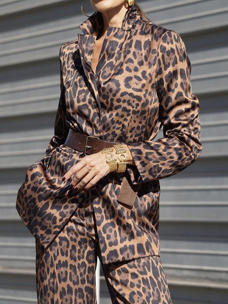 

Leopard Urban Long Sleeve Regular Fit Blazer, Blazers