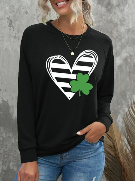 

Loose Casual Crew Neck Knitted Sweatshirt, Black, Sweatshirts & Hoodies