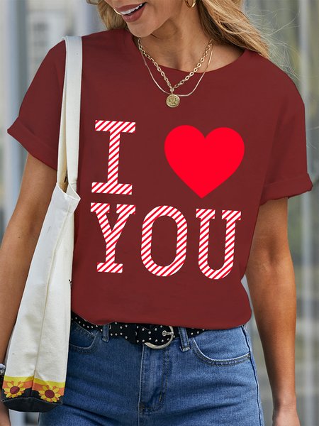 

Lilicloth X Abu I Love You Women's Couple T-Shirt, Red, T-Shirts