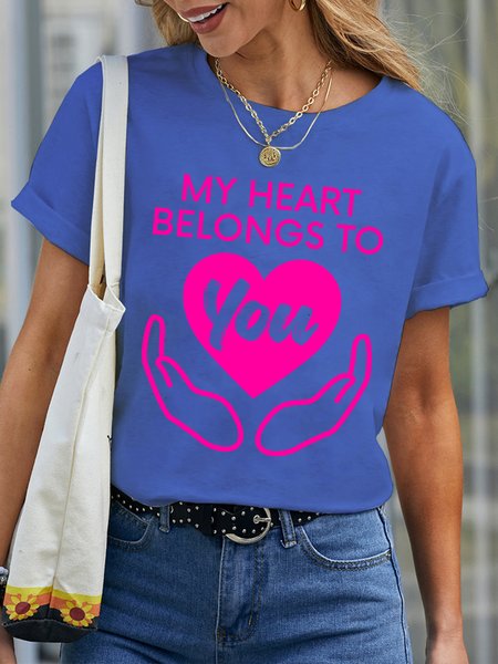 

Lilicloth X Abu My Heart Belongs To You Women's Couple T-Shirt, Blue, T-Shirts