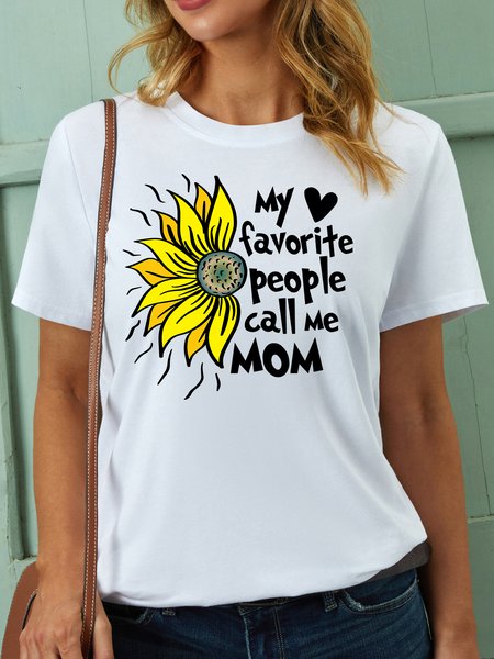 

Lilicloth X Manikvskhan My Favorite People Call Me Mom Women's T-Shirt, White, T-shirts
