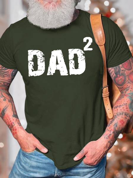 

Men's Dad Couple Cotton Casual Regular Fit T-Shirt, Army green, T-shirts