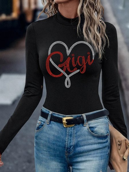 

Valentine's Day Casual Regular Fit T-Shirt, Black, T-Shirts