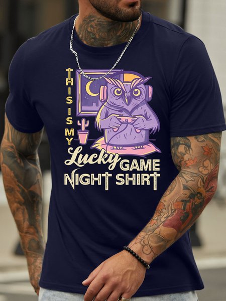 

Lilicloth X Manikvskhan This Is My Lucky Game Night Shirt Men's T-Shirt, Purplish blue, T-shirts