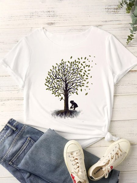

Lilicloth X Cadzart Tree Women's T-Shirt, White, T-shirts