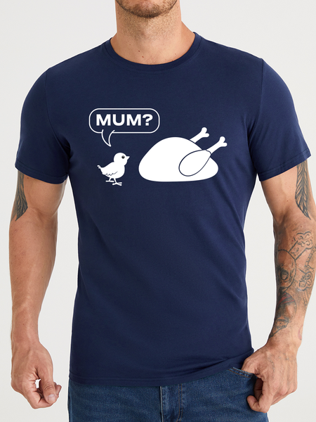 Lilicloth X Hynek Rajtr Chicken Mum Men's T-Shirt, Purplish blue, T-shirts