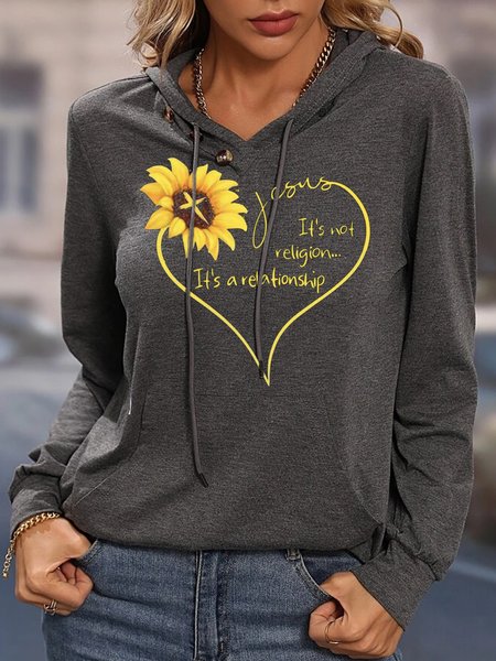 

Color Block Hoodie Loose Casual Sweatshirt, Gray, Sweatshirts & Hoodies