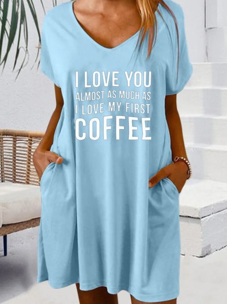 

Text Letters Dress, Blue, Dresses