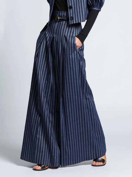 

Striped Loose Urban Fashion Wide leg High Waist Long Pants, Stripe, Pants