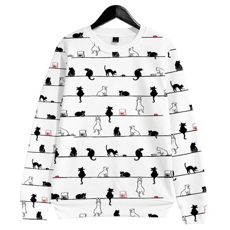 

Funny Cats Women's Sweatshirt, As picture, Long sleeves