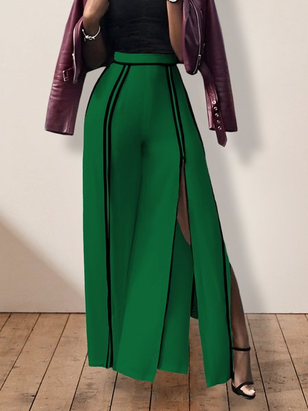 

Color Block Regular Fit Urban Fashion Pants, Green, Pants