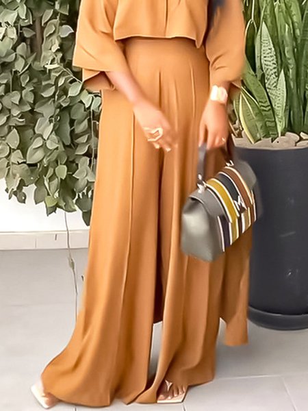 

Regular Fit Plain Simple Fashion Pants, Orange, Pants
