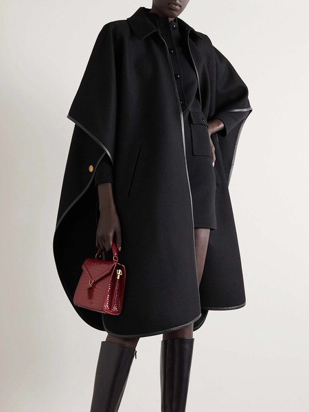 

Loose Simple Plain Shawl Collar Jacket, Black, Jackets