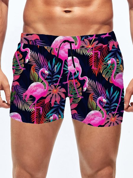 

Hawaii Animal Printing Swimsuit Bottom, Multicolor, Men's shorts