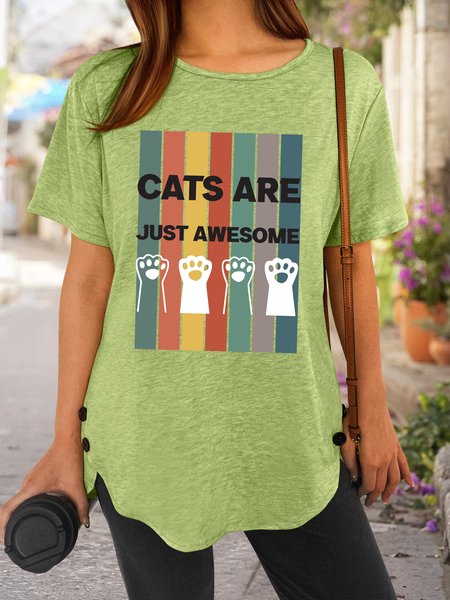 

Lilicloth X Rajib Sheikh Cats Are Just Awesome Women's T-Shirt, Green, T-shirts