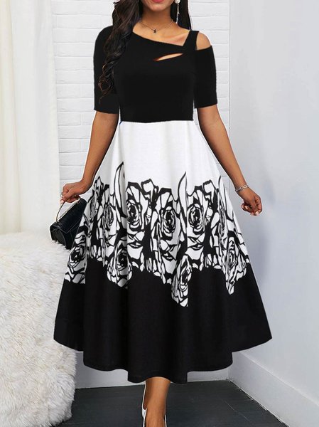 

Casual Regular Fit Color Block Others Dress, Black, Dresses