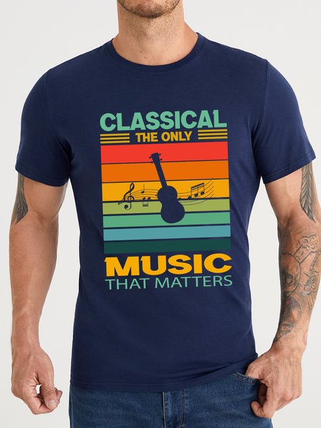 

Lilicloth X Rajib Sheikh Classical The Only Music That Matters Men's T-Shirt, Purplish blue, T-shirts