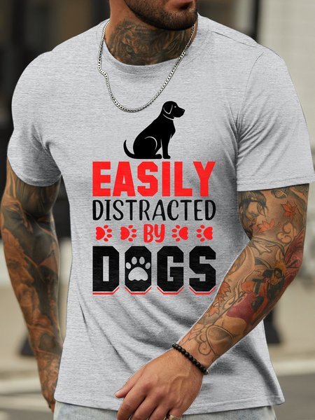 

Lilicloth X Abu Easily Distracted By Dogs Men's T-Shirt, Light gray, T-shirts