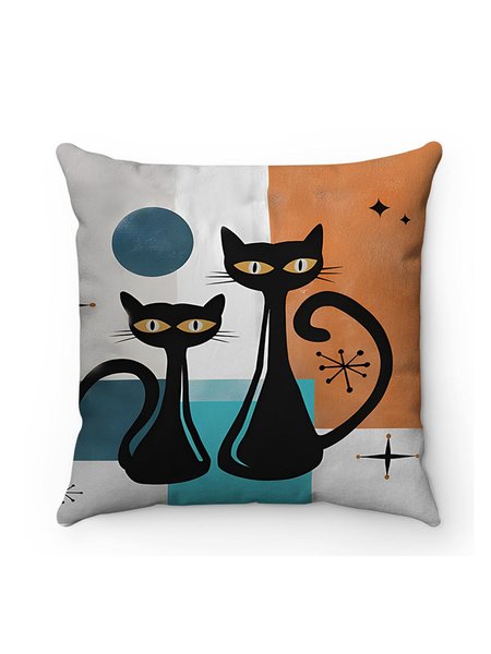 

Super Soft Short Plush Cat Throw Pillowcase, Color4, Home Decor